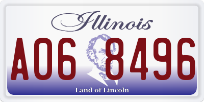 IL license plate A068496