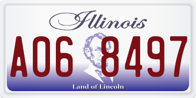 IL license plate A068497