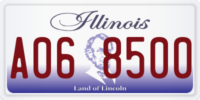 IL license plate A068500