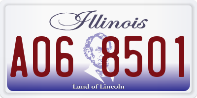 IL license plate A068501
