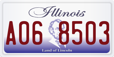 IL license plate A068503