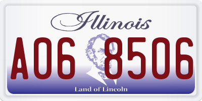 IL license plate A068506