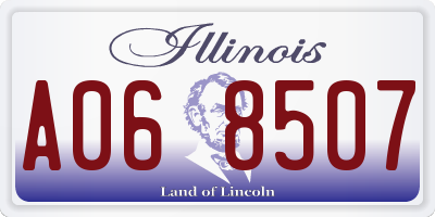 IL license plate A068507
