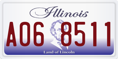 IL license plate A068511