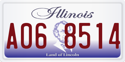 IL license plate A068514