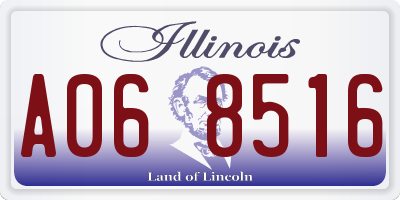 IL license plate A068516