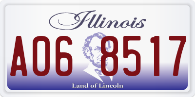 IL license plate A068517