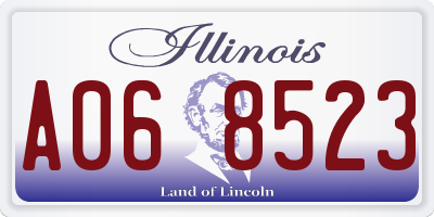 IL license plate A068523