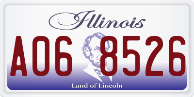 IL license plate A068526