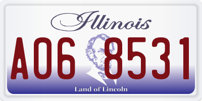 IL license plate A068531