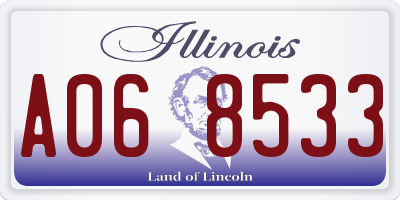 IL license plate A068533