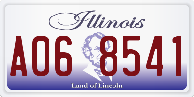 IL license plate A068541