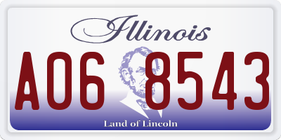 IL license plate A068543