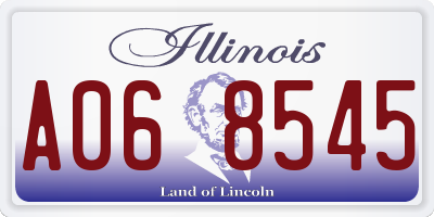 IL license plate A068545
