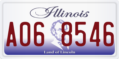IL license plate A068546