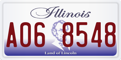 IL license plate A068548