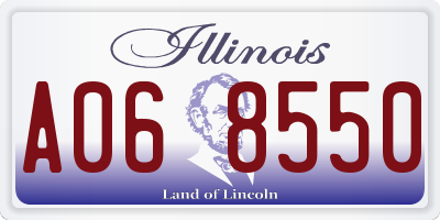 IL license plate A068550