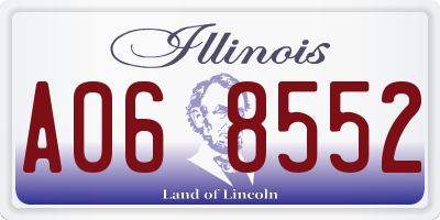 IL license plate A068552