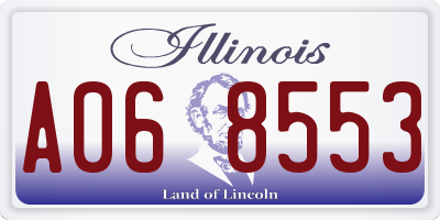 IL license plate A068553