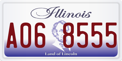 IL license plate A068555