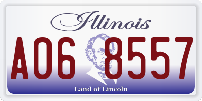 IL license plate A068557