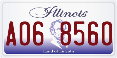 IL license plate A068560