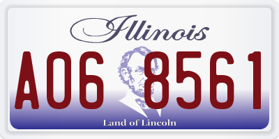 IL license plate A068561