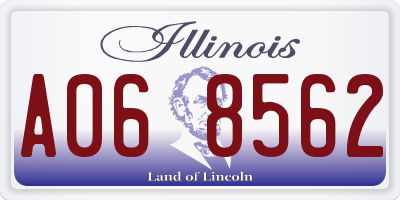 IL license plate A068562