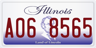 IL license plate A068565