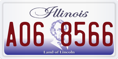 IL license plate A068566