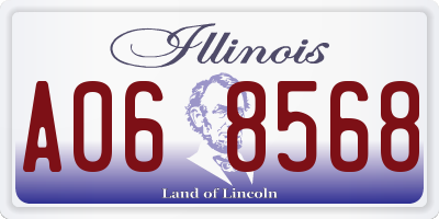 IL license plate A068568