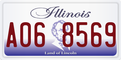 IL license plate A068569