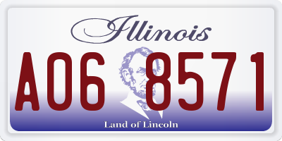 IL license plate A068571