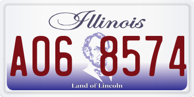 IL license plate A068574