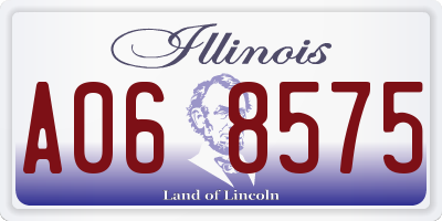 IL license plate A068575