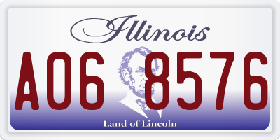 IL license plate A068576