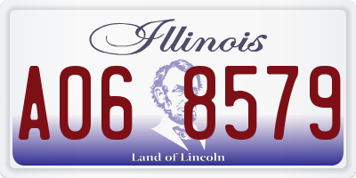IL license plate A068579