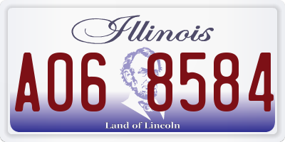 IL license plate A068584