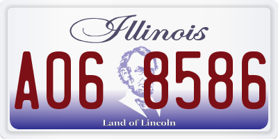 IL license plate A068586