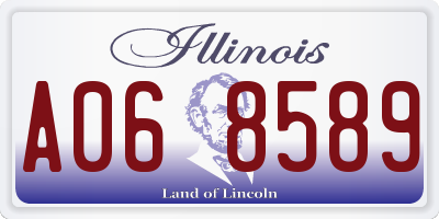 IL license plate A068589
