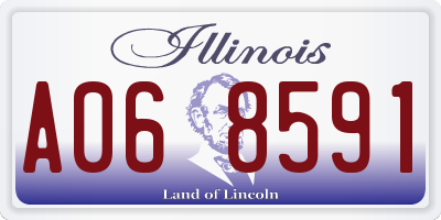 IL license plate A068591