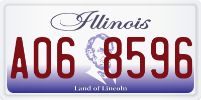 IL license plate A068596