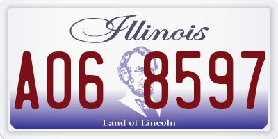 IL license plate A068597