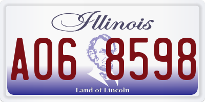 IL license plate A068598