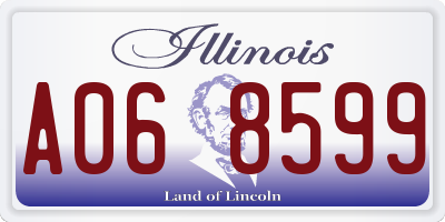 IL license plate A068599