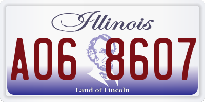 IL license plate A068607