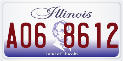 IL license plate A068612