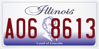 IL license plate A068613