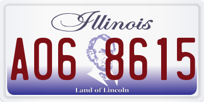 IL license plate A068615