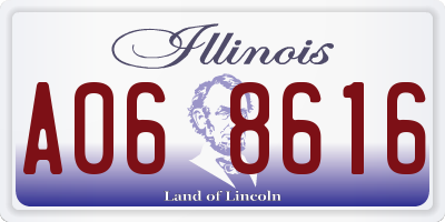 IL license plate A068616